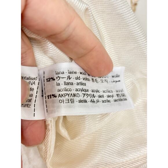 Zara Textured Sleeveless Button Front Vest Waistcoat With Belt Beige Women's M - Picture 7 of 8